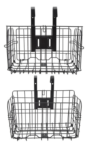 Cesta Trasera Plegable Para Bicicleta, Malla De Alambre, Ple