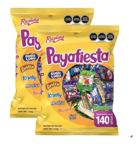 Dulces Ricolino Payafiesta, 2 Paquetes De 1.8 Kg