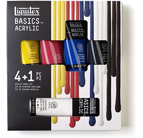 Set De Pinturas Acrílicas De 5 Piezas 75 Ml Liquitex