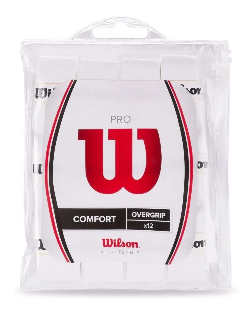 Overgrip Wilson Pro Pack blanco con 12 unidades