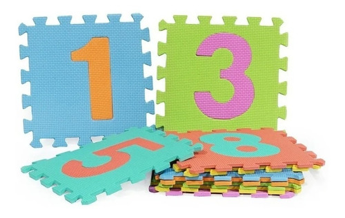 Alfombra Puzzle Goma Eva Números 10 Piezas Infantil