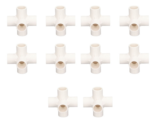 10 Piezas De Accesorios De Tubería De Pvc, 20 Mm, 5 Vías, Án