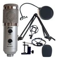 Comprar Microfono Condenser Usb Lane Bm-838 Kit Brazo Filtro Araña