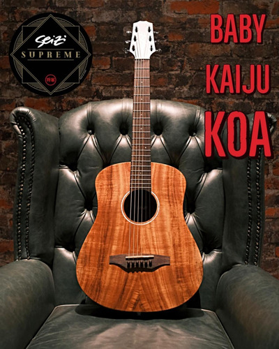 Violão Seizi Supreme Baby Kaiju Koa Com Bag