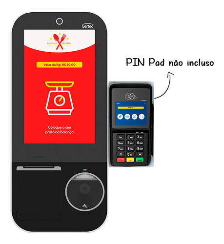 Terminal De Autoatendimento Gertec Sk210 Com Leitor 2d