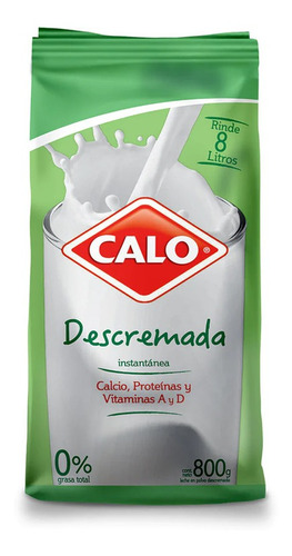 Leche En Polvo Descremada Calo 800gr(2 Unidad)super