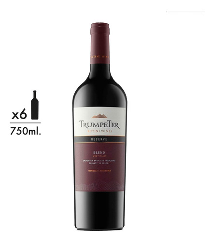 Vino Tinto Trumpeter Reserva Blend Pack X 6