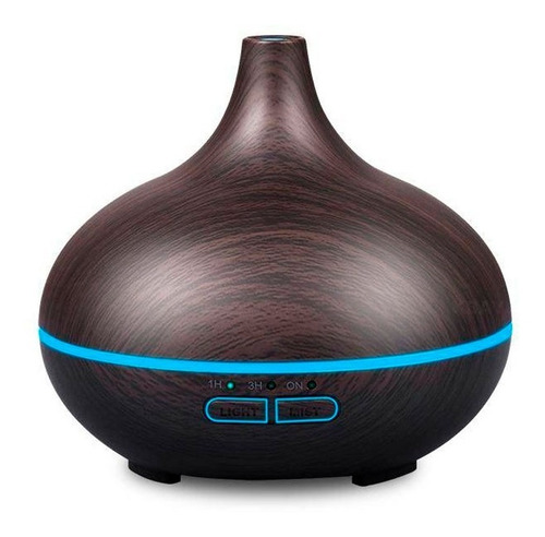 Humidificador Aire Difusor Madera Lampara Cuello Largo 400ml