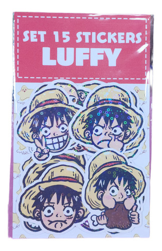 Set De Stickers Luffy De One Piece Holograficos Kawaii