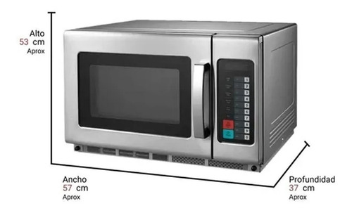 Imagen 2 de 2 de Horno Microondas Industrial Moretti Micropro 25 Lts 1500 W