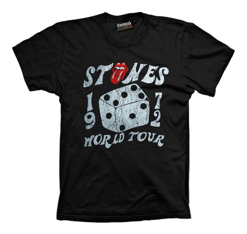 Remera Rolling Stones Tour 1972 Distress Retro Vintage 