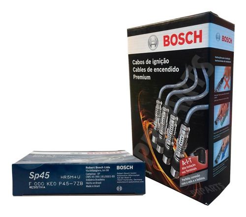 Imagem 1 de 2 de Jogo De Velas + Cabos Bosch Originais Ford Fiesta 1.0 8v Zetec Rocam 2010 11 12 13 14