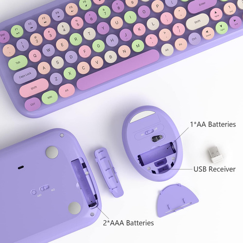 Combo De Teclado Y Mouse Inalámbrico Mofii, 2.4g Teclado Ina