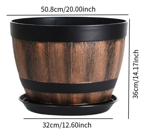 Planta De Macetas De Barril De Macetas Regalos Con 45l