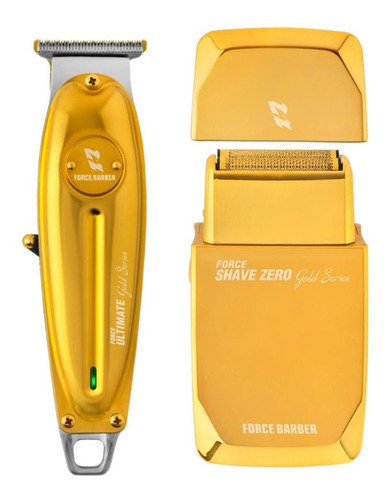 Kit Máquina De Acabamento Ultimate + Force Shave Zero Gold Cor Dourado 110V/220V