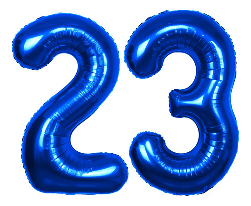 Globos Azules De 40 Pulgadas Con El Numero 23, Gigantes, Gra