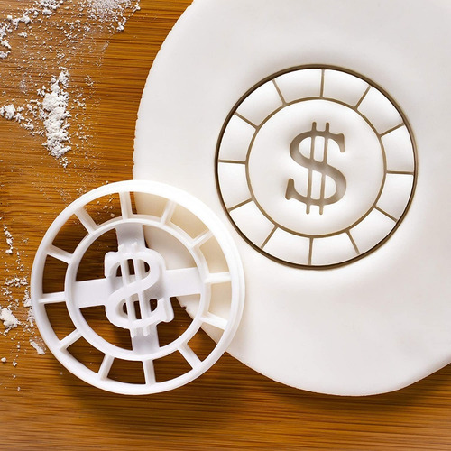 Molde Moneda Simbolo Dinero Cortante Galletas Cookies Masa