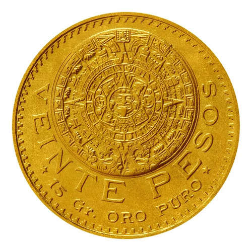 Moneda Azteca 20 Pesos Oro 1959 Serie Del Centenario (Usado)