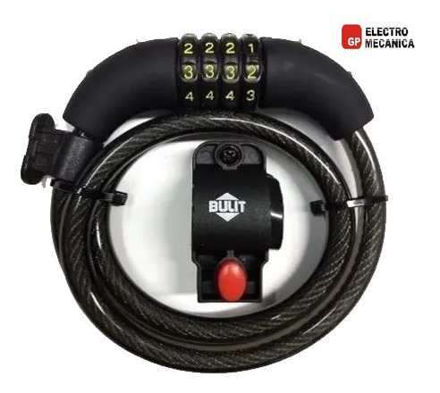 Imagen 3 de 9 de Linga De Seguridad Con Combinacion Bulit Para Motos Bicis