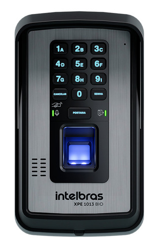 Porteiro Eletrônico 13 Tecla Xpe 1013 Biometria Intelbras Cor Preto 110V/220V