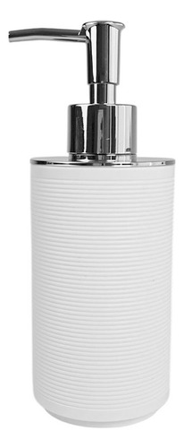 Dispenser Jabon Liquido Para Baño Redondo Plastico Color Blanco