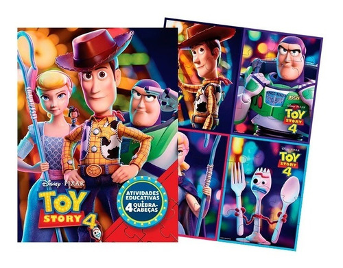 Livro Aprender Brincando - Toy Story + Quebra Cabeças Disney