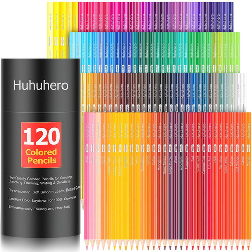 Lpices De 120 Colores Para Libros De Colorear Para Adultos,