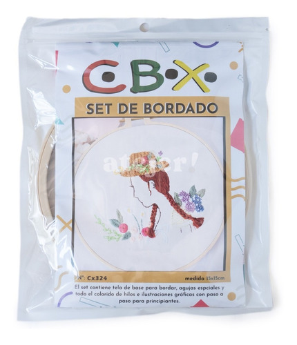 Set De Bordado Completo Marca Cbx Modelo De 15 X 15