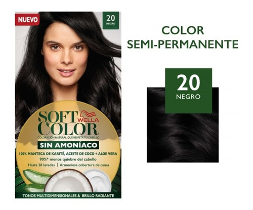 Tinte Soft Color Wella Sin Amoniaco Tono 20