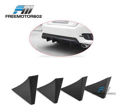 Universal Fit Rear Bumper Lip Diffuser Shark Fins Unpain Zzg