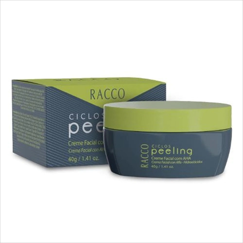 Creme Facial Com Aha Ciclos Peeling 40g Mancha Estria Racco Momento de aplicação Noite Tipo de pele Todo tipo de pele