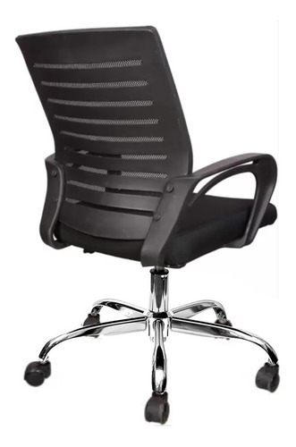 Silla De Oficina Escritorio Pc Computadora Sillón Mesh Pro Color Negro