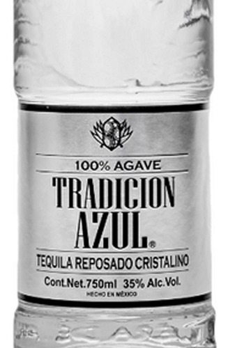 Pack De 12 Tequila Tradición Azul Reposado Cristalino 750 Ml