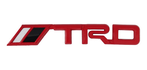 Emblema Trd Toyota Con Bandera Rojo / Negro ( Adhesivo 3m)