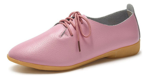 Pisos De Color De Las Mujeres Oxford Sólido Otoño Zapatos