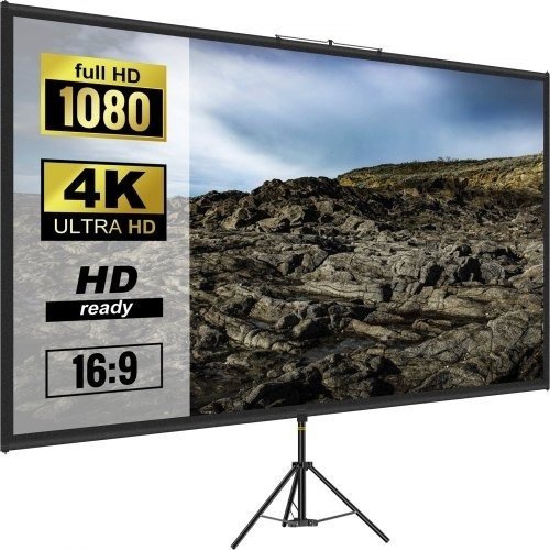 Pantalla De Proyección Trípode Soporte 80 Pulgadas 4k Hd