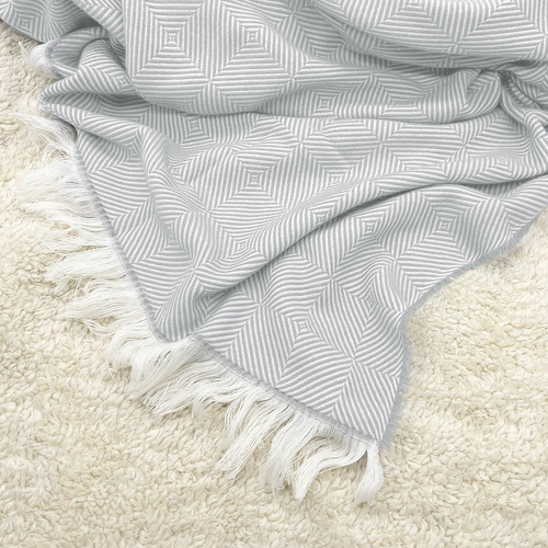 Imagen 2 de 10 de Manta Tejida Para Sillon Pie De Cama Rombos Varios Colores