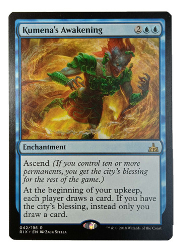 Carta Magic Kumena's Awakening [ixalan] Mtg Enchantment