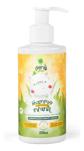  Shampoo Vegano Infantil Verdi Natural Camomila E Aloe Vera