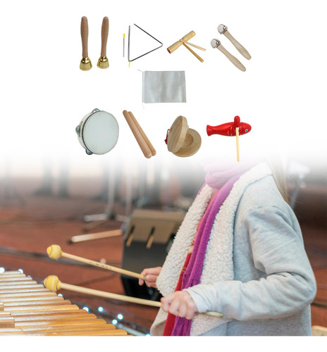 8pcs Instrumentos Musicales Para Niños Juego De Regalo De
