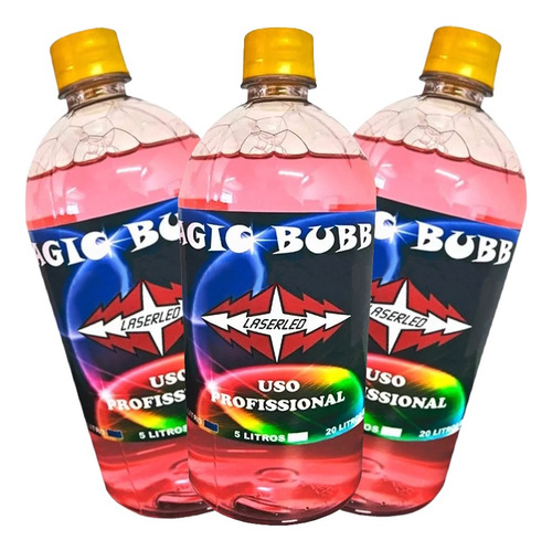 3 Liquido Bolha De Sabão - Bolinhas De Sabão Fluido