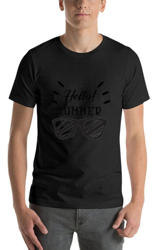 Camiseta Hello Summer Para Hombre, Unisex, Talla MĂșltiple, D
