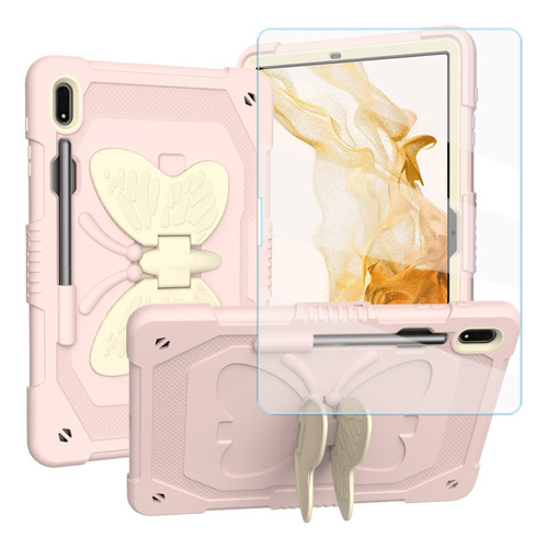 Mica + Funda Mariposa Samsung Galaxy Tab S7 S8 Plus Fe 12.4