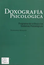 Comprar Doxografía Psicológica. Crítica A Los Sistemas Psicológicos