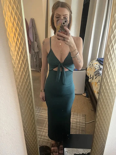 Vestido Vintage De Encaje Con Lazo De Color Liso Para Mujer