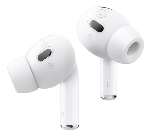 Almohadillas De Silicona Para AirPods Pro 2 X6 Pares Blanco