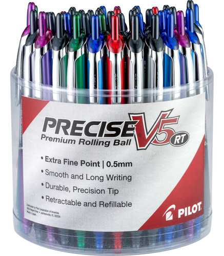 Pilot Precise V5 Rt - Boligrafos De Tinta Liquida Recargable