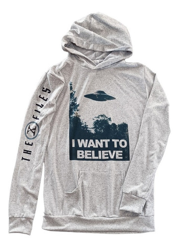 Buzo Maxi Hoodie X-files Tv Serie Alien Ovni Ufo Capucha