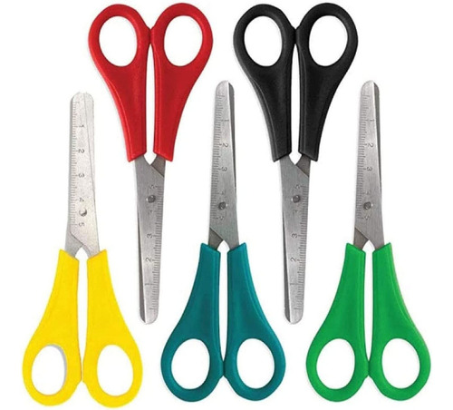 96 Pack Scissors 5 Inch Blunt Tip Kids Safety, Bulk Pack Of