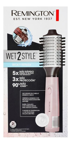 Cepillo Secador Remington Wet2style Rosa